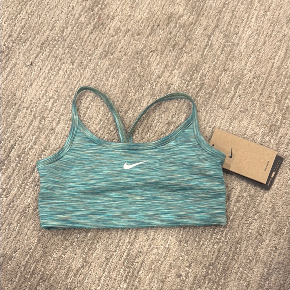 Nike Blue Sports Bra Moisture-Wicking Compression